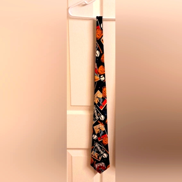 🌴SILK BASEBALL TIE by Lugano Italian Silk Ties - Picture 1 of 7